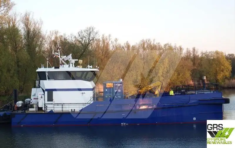 Tuulipuistoaluksen huoltoalus myynnissä